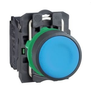 Schneider XB5AA61 Mavi Buton Ø22 Yaylı Dönüş 1NA