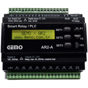 Gemo AR2-A-24VDC-12D2A-TR-RTC CPU Akıllı Röle
