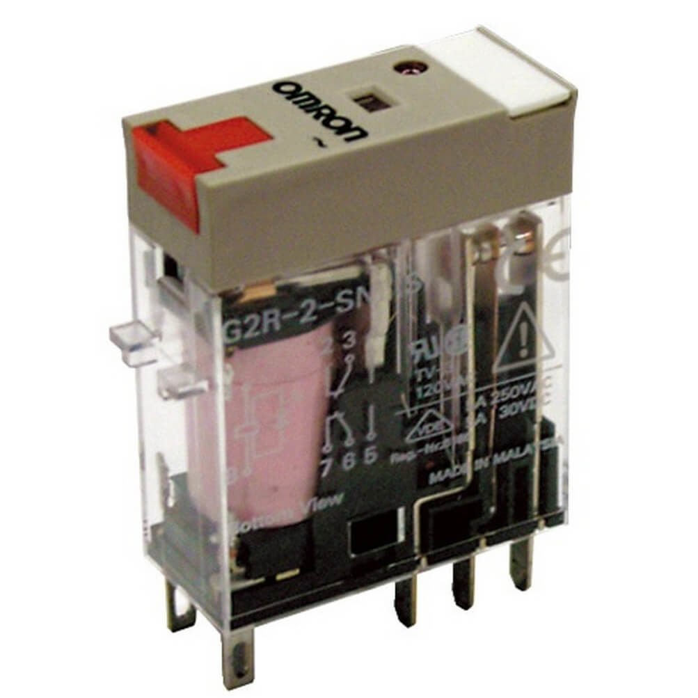 Omron G2R-2-SNI 230VAC (S) 8 Pin 5A 220VAC Ledli Test Btn. Röle