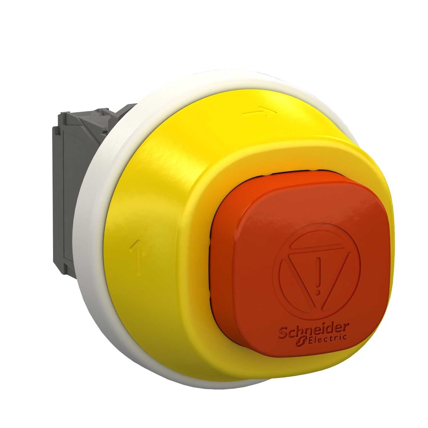 Schneider XB5AS84W3B5 Işıklı Acil Stop Butonu tetiklemeli, çevir, çek 24V AC/DC