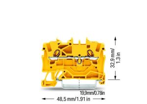 Wago 2001-1206 1.5 mm Push-in Sarı Ray Klemens