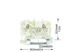Wago 2001-1208 1.5 mm Push-in Beyaz Ray Klemens