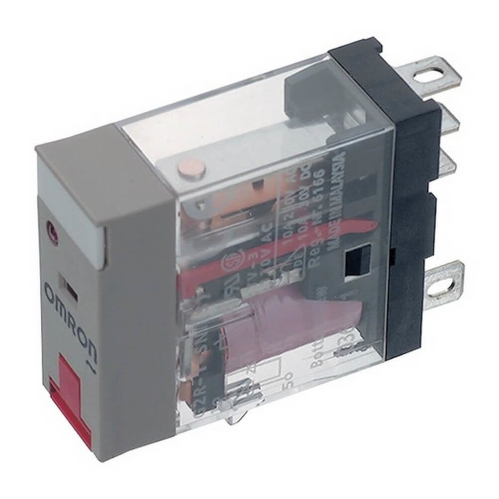 Omron G2R-1-SNI 110VAC (S) 1CO 5Pin 10A 110VAC Ledli Mek.Göst. Kit. Test Btn. Röle