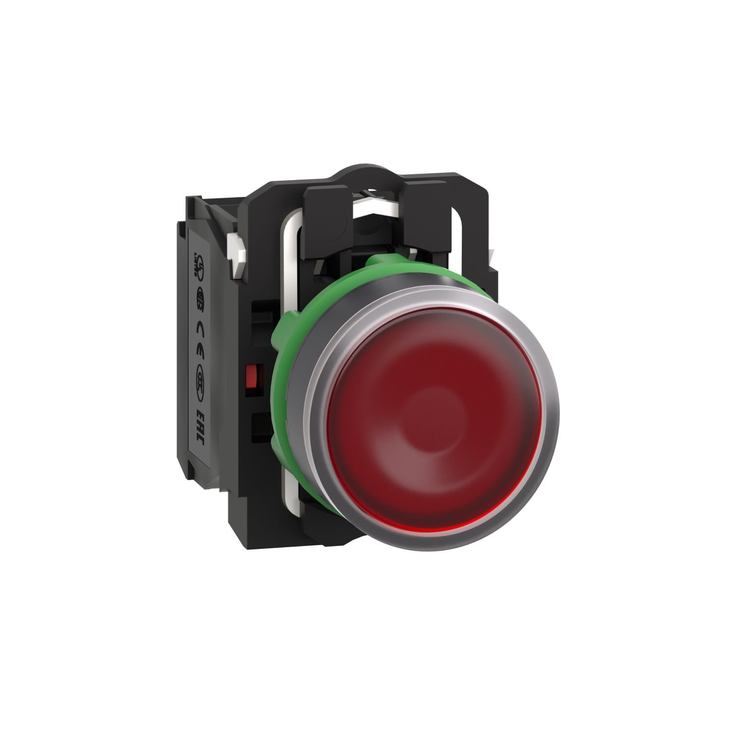 Schneider XB5AW34B5 Kırmızı Işıklı Buton Ø22 Yaylı Dönüş 1NA+1NK 24V