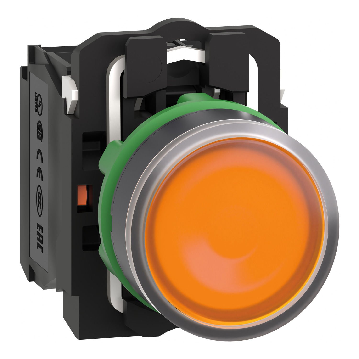 Schneider XB5AW35M5 Turuncu Işıklı Buton Ø22 Yaylı Dönüş 1NA+1NK 220...240V