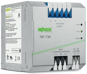 Wago 787-734 24VDC 20A Monofaze Güç Kaynağı