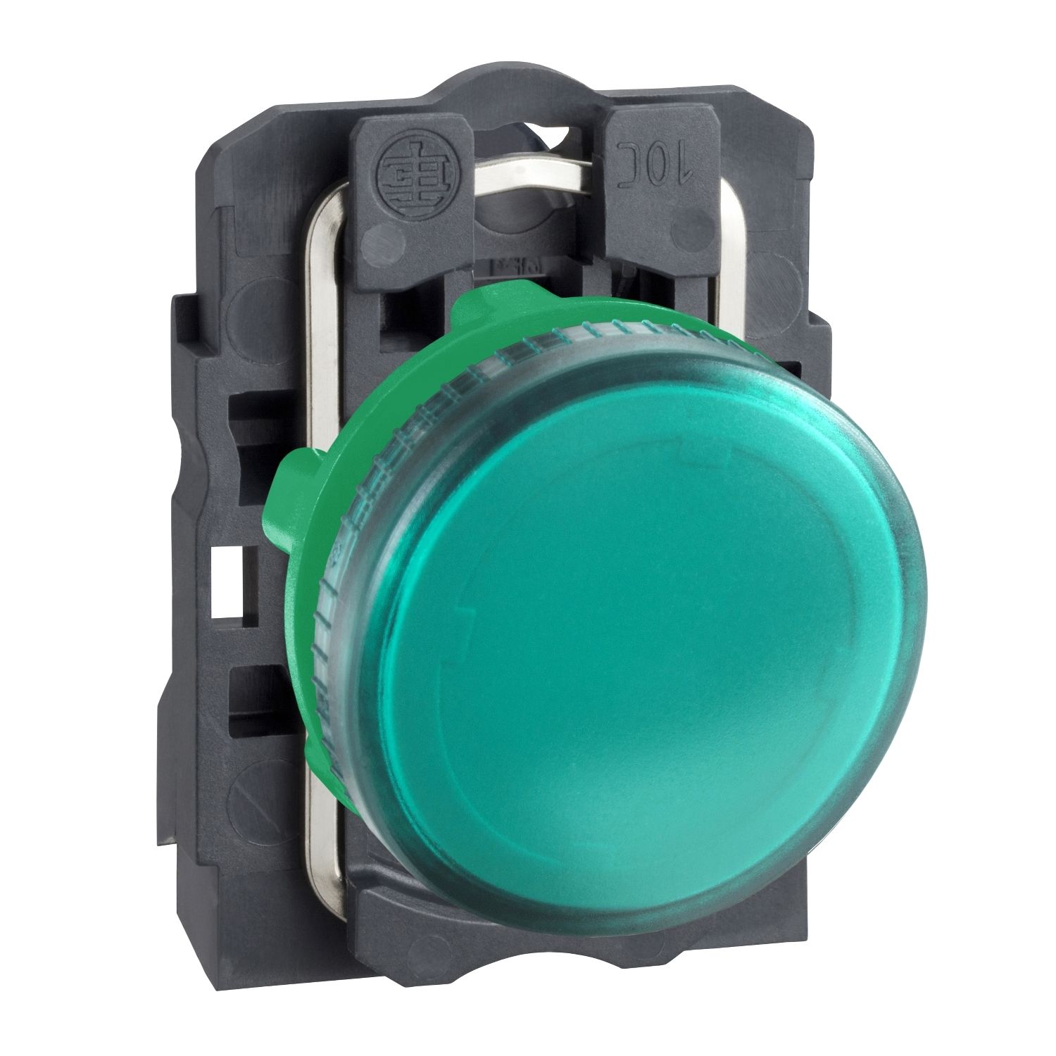 Schneider XB5AV63 <=250V BA9s ampul için yeşil eksiksiz pilot ışığı Ø22 düz lens