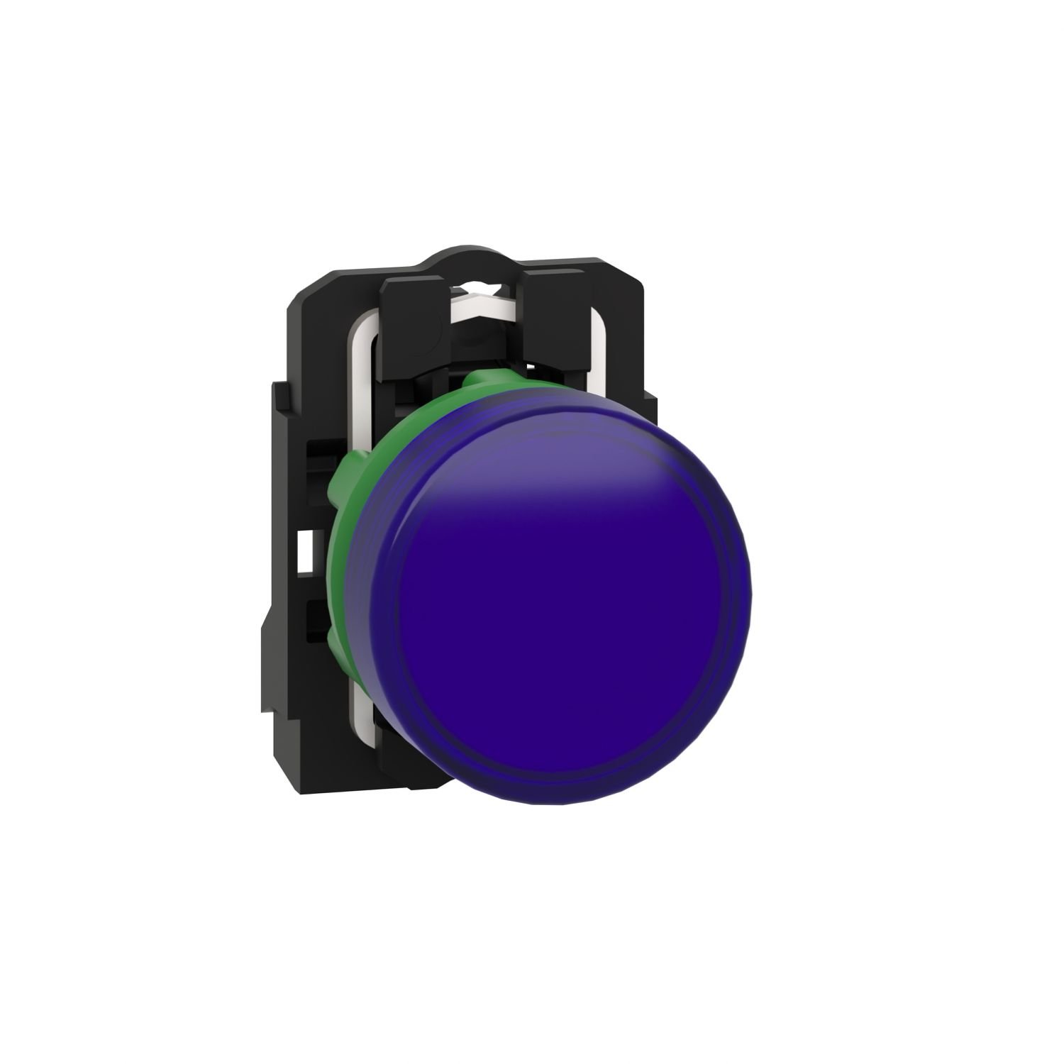 Schneider XB5AVB6 24V entegre LED'li mavi eksiksiz pilot ışığı Ø22 düz lens