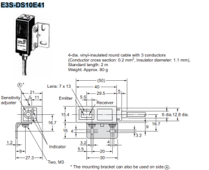 Omron E3S-DS10E41 10 Cm Cisimden Yansımalı Sensör