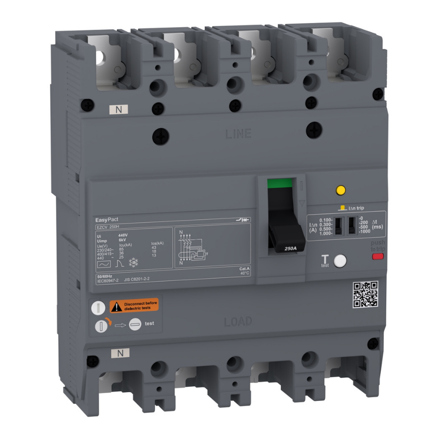 Schneider EZCV250H4160 4X160A Devre Kesici Manyetik Şalter