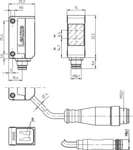 LS5/9D-M8 50117695 Karşılıklı Sensör Vericisi