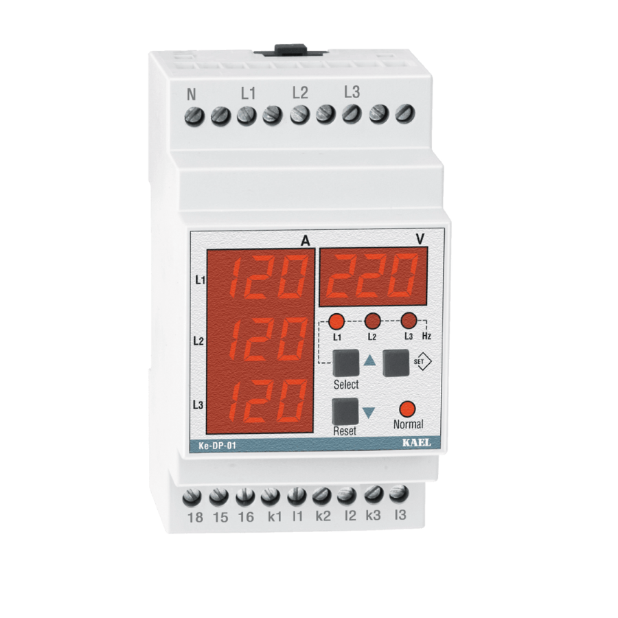 Kael KE-DP01 3 Faz Gerilim ve Akım Koruma Rölesi