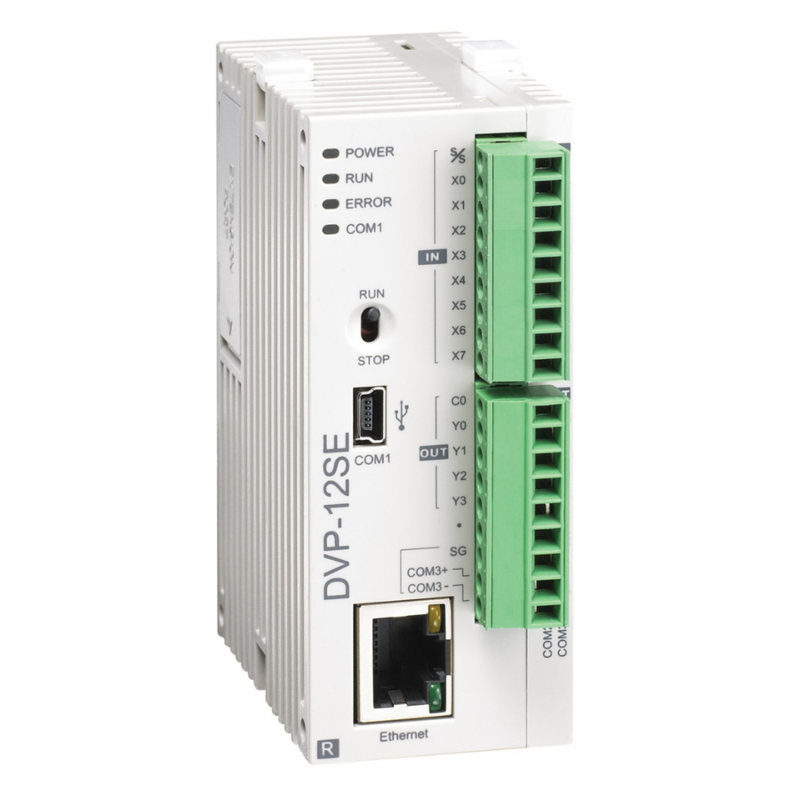 Delta DVP12SE11R 8 Giriş 4 Röle Çıkış 24V SE Ethernetli Plc