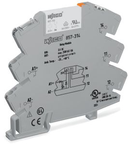 Wago 857-314 24VDC 6A Ledli 1 CO Altın Kontaklı Slim Röle