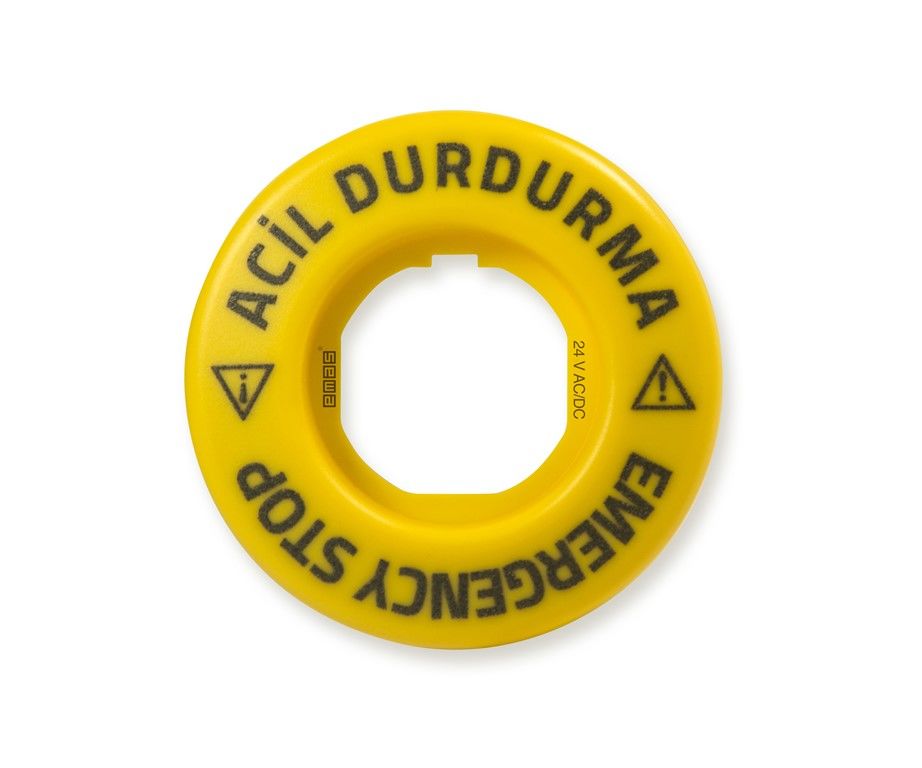 Emas BET60FLASH1 Aksesuar 24V AC/DC Flash Yanar (EMERGENCY-ACİL DURDURMA) Baskılı LED'li Etiket