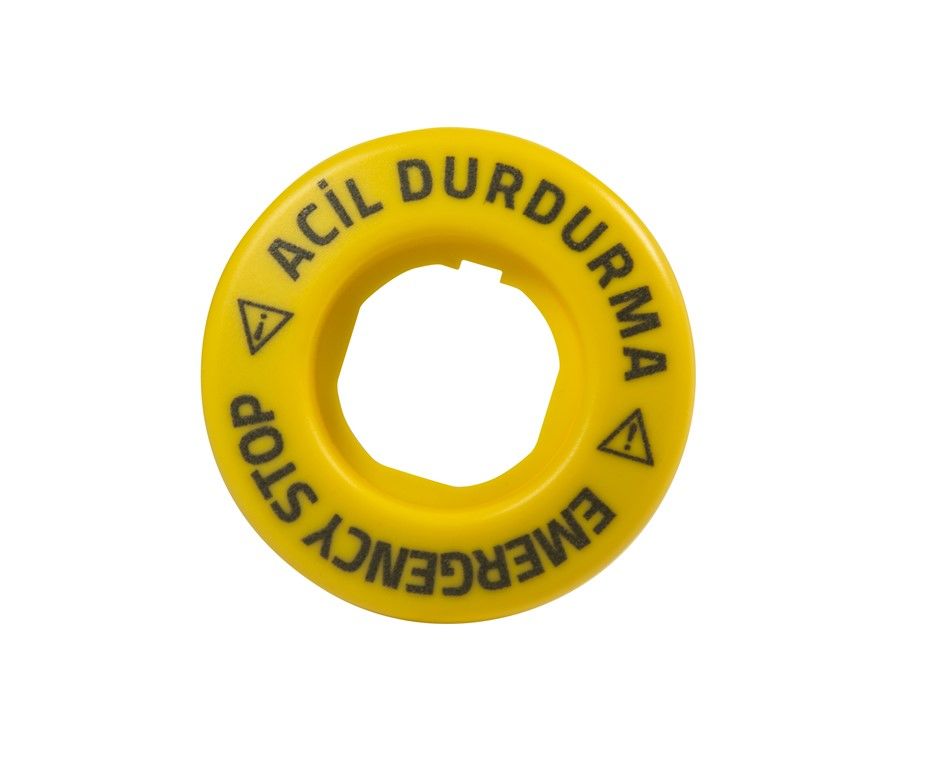 Emas BET60LED1 Aksesuar 24V AC/DC Sürekli Yanar (EMERGENCY-ACİL DURDURMA) Baskılı LED'li Etiket