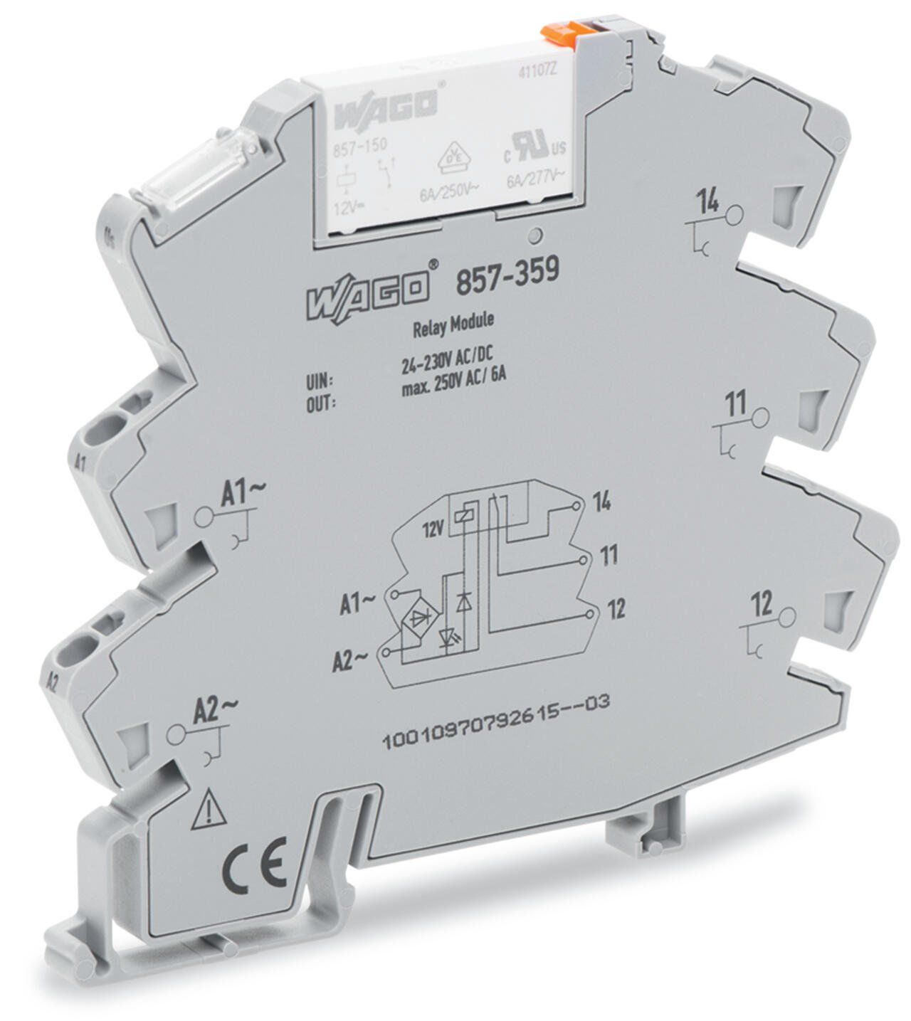 Wago 857-359 24-230V AC/DC 1 CO 6A Ledli Slim Röle