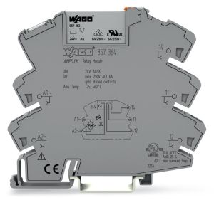 Wago 857-364 24V AC/DC 6A 1 CO Altın Kontak Slim Röle