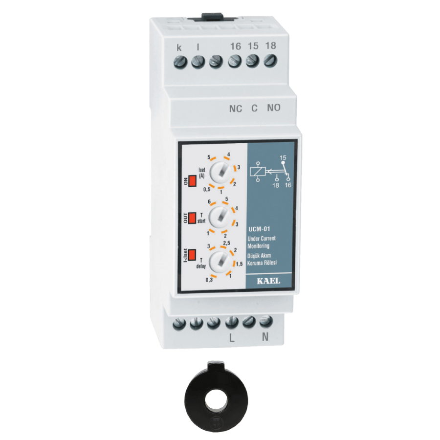 Kael UCM-03 0.5-5A 220V AC Düşük Akım Koruma Rölesi 100A