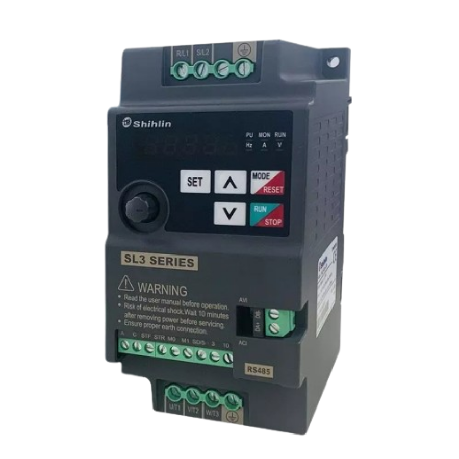 Shihlin Electric SL3-021-0.75K 0.75 kW Tek Faz 220VAC Sürücü