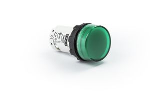 Emas MBSD220Y MB Serisi Plastik LED'li 230V AC Yeşil 22 mm Sinyal