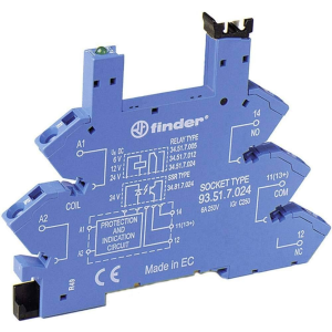Finder F.93.51.7.024 12/24 VDC 34 Serisi Röle Soketi