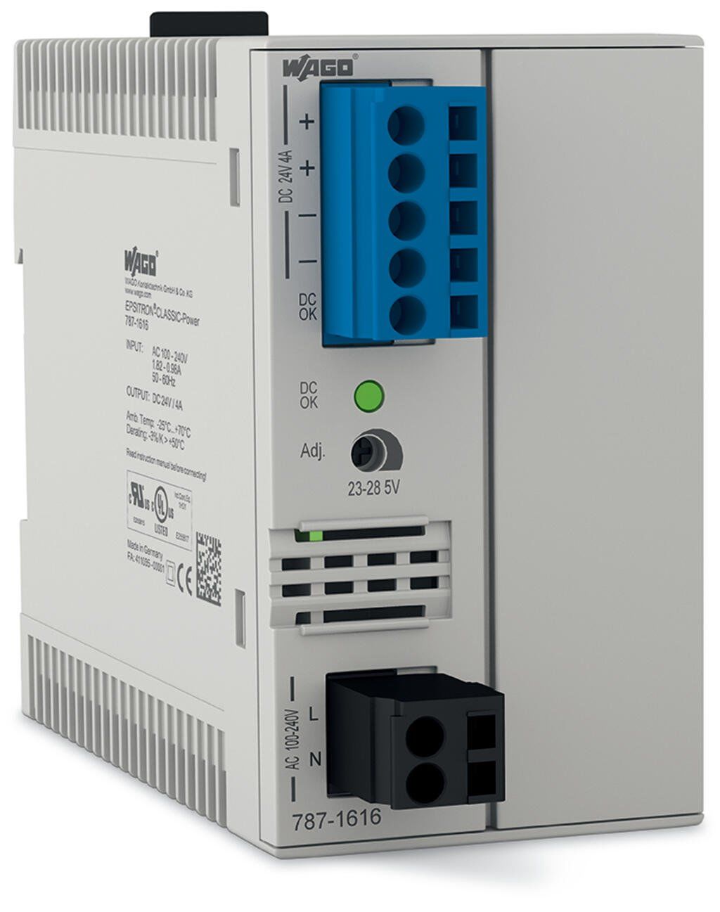 Wago 787-1616 24VDC 4A Monofaze Güç Kaynağı