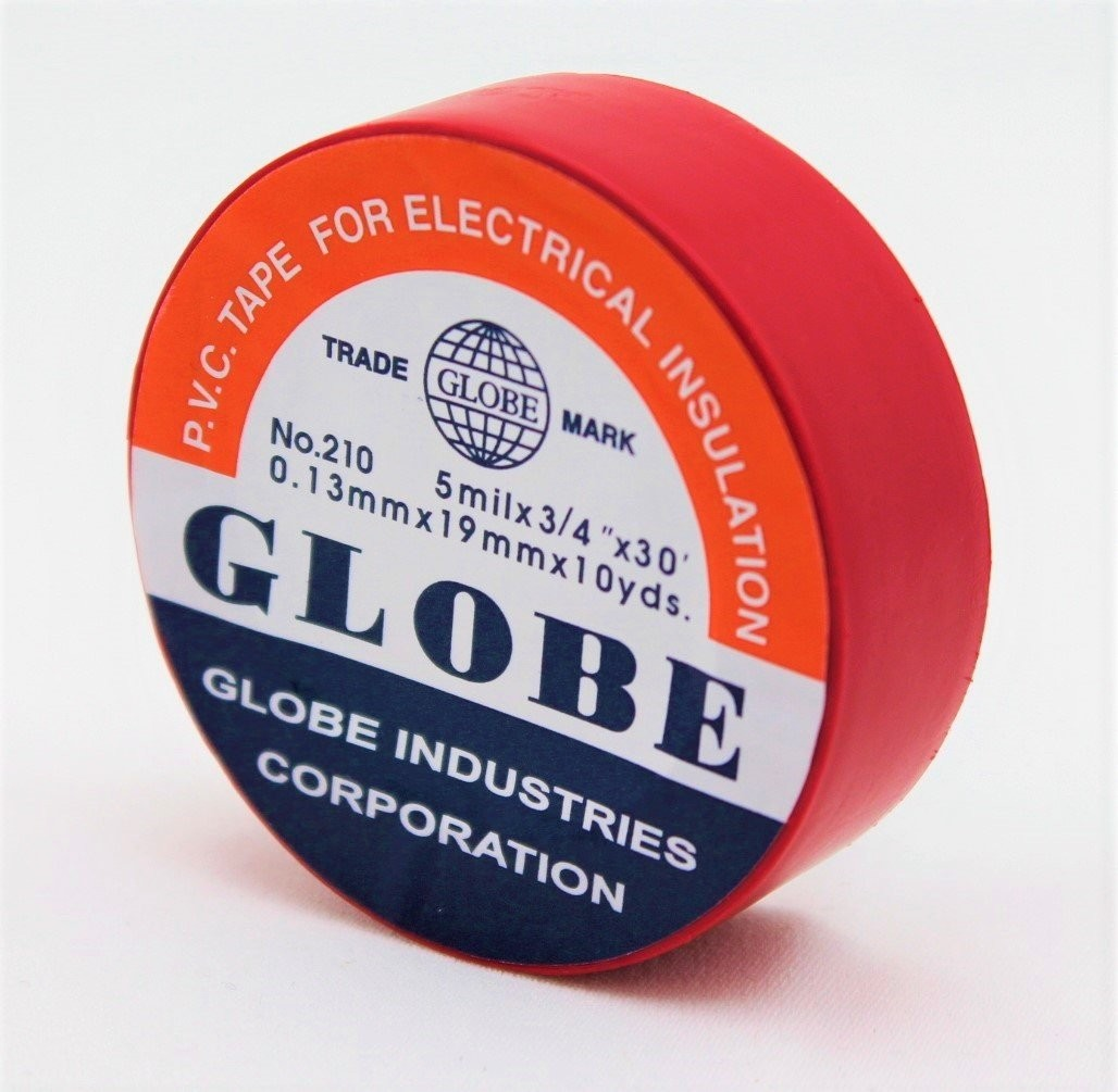 Globe Elektrik İzole Bandı 19mm  Tüm Renkler Kırmızı