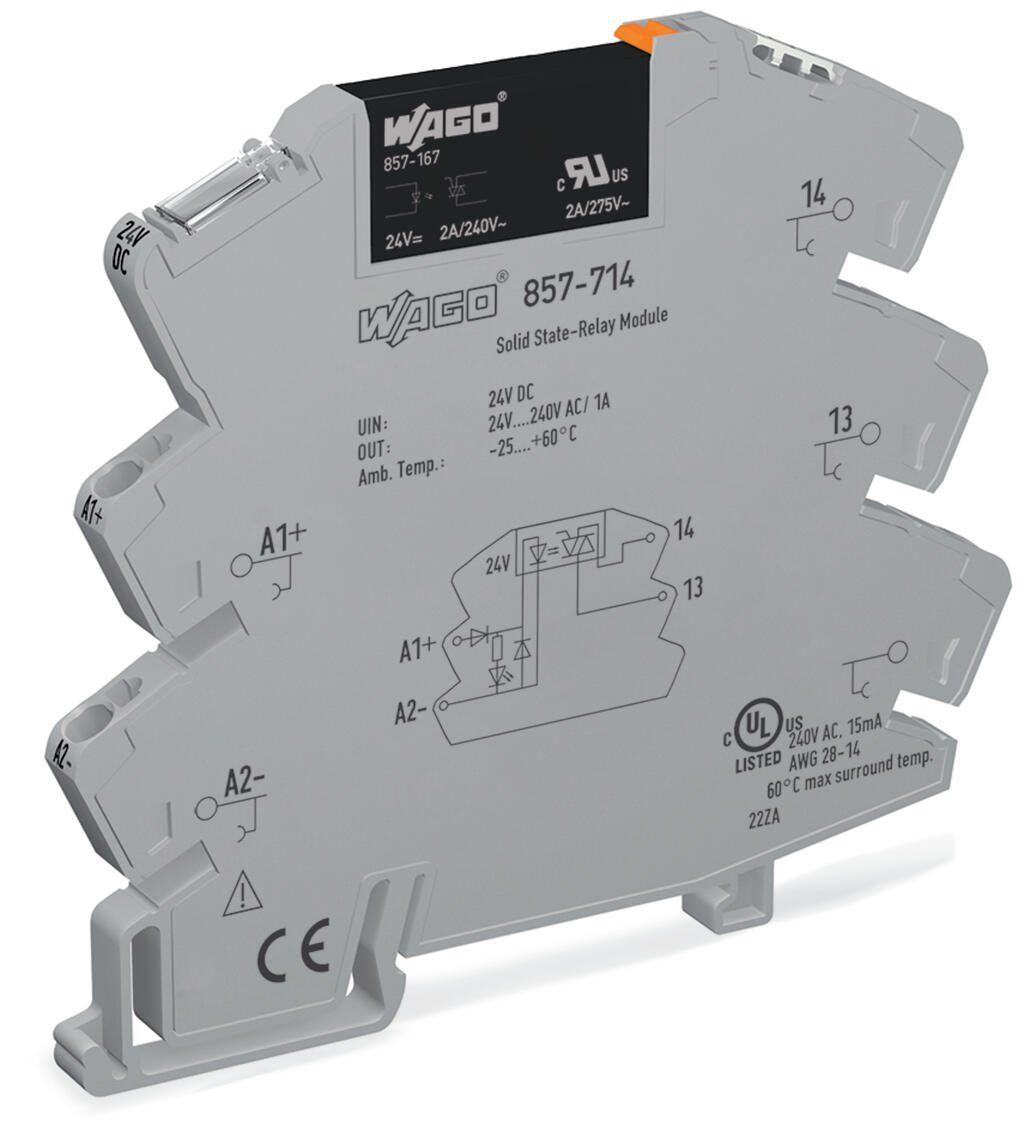 Wago 857-714 24VDC 2A 24-240VAC Çıkış Sıfır Gerilim Geçişi SSR Röle