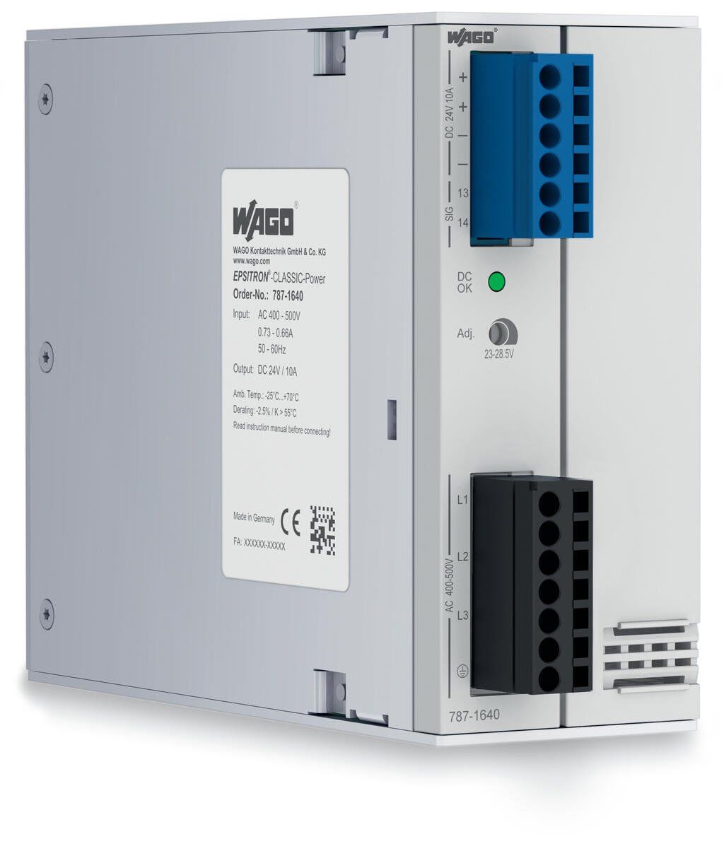 Wago 787-1640 24VDC 10A Trifaze Güç Kaynağı