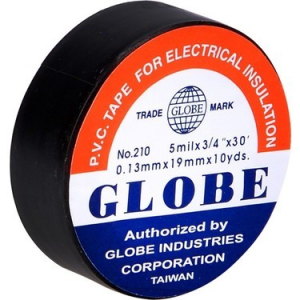 Globe Elektrik İzole Bandı 19mm  Tüm Renkler Siyah