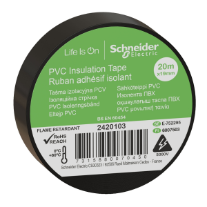Schneider 2420103 İzolasyon Elektrik Bandı 19mmx20mt Siyah