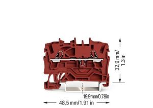 Wago 2002-1203 2.5 mm Push İn Kırmızı Ray Klemens