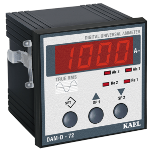 Kael DAM-D-72 Çift Aşırı Akım Setli 220V AC Ampermetre