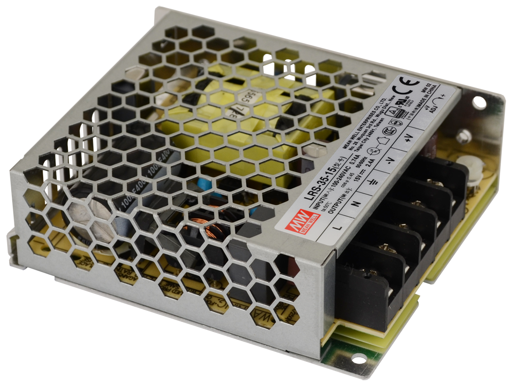 Meanwell LRS-35-15 2.4A 15V DC 35W Delikli Tip Güç Kaynağı