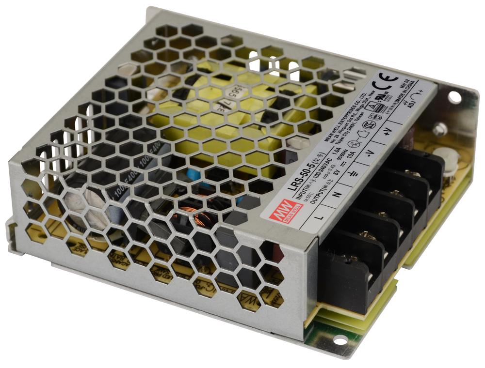 Meanwell LRS-50-5 10A 5V DC 50W Delikli Tip Güç Kaynağı