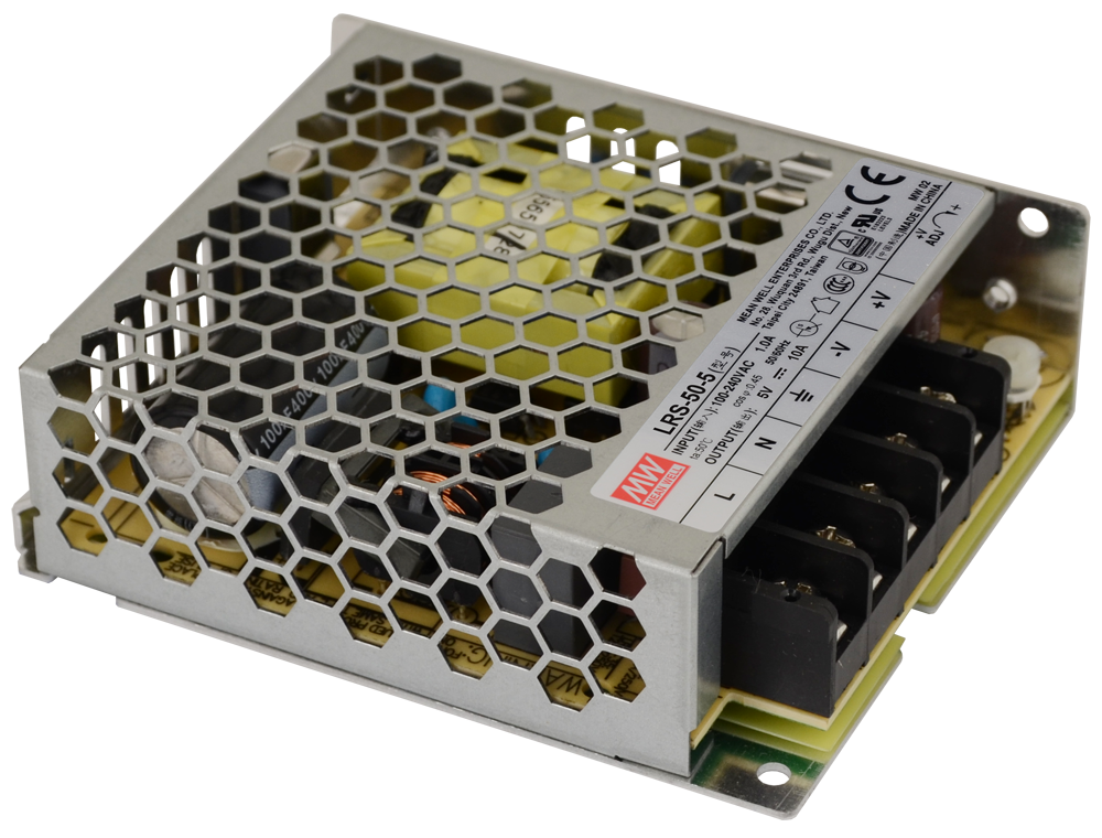 Meanwell LRS-50-5 10A 5V DC 50W Delikli Tip Güç Kaynağı