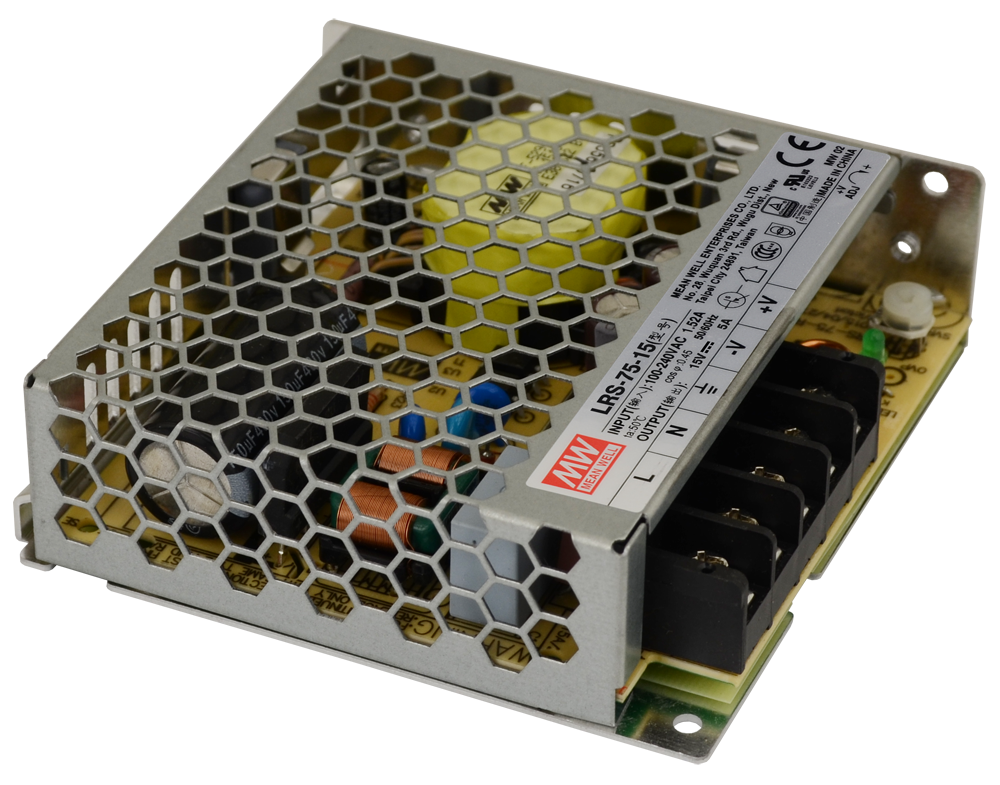 Meanwell LRS-75-15 5A 15V DC 75W Delikli Tip Güç Kaynağı