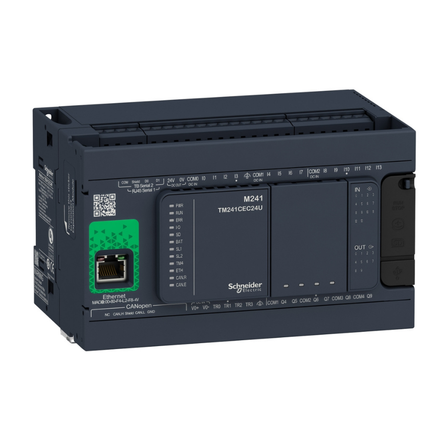 Schneider Electric TM241CEC24R 24GÇ Röle Ethernet CAN Plc