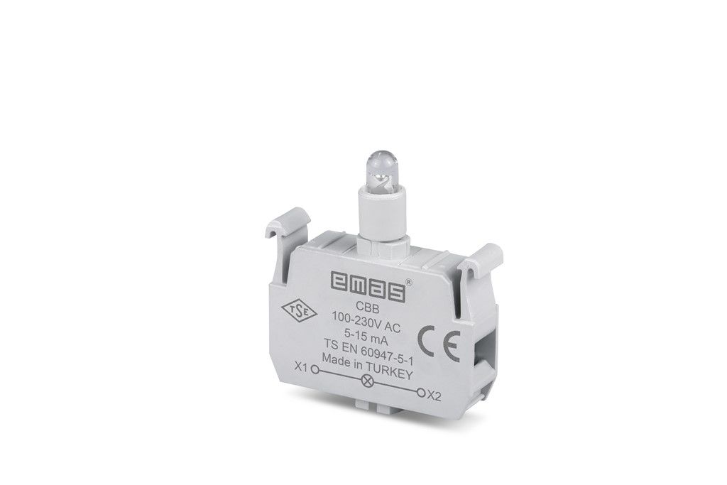 Emas CBB Yedek LED'li 100-230V AC Beyaz Sinyal Blok