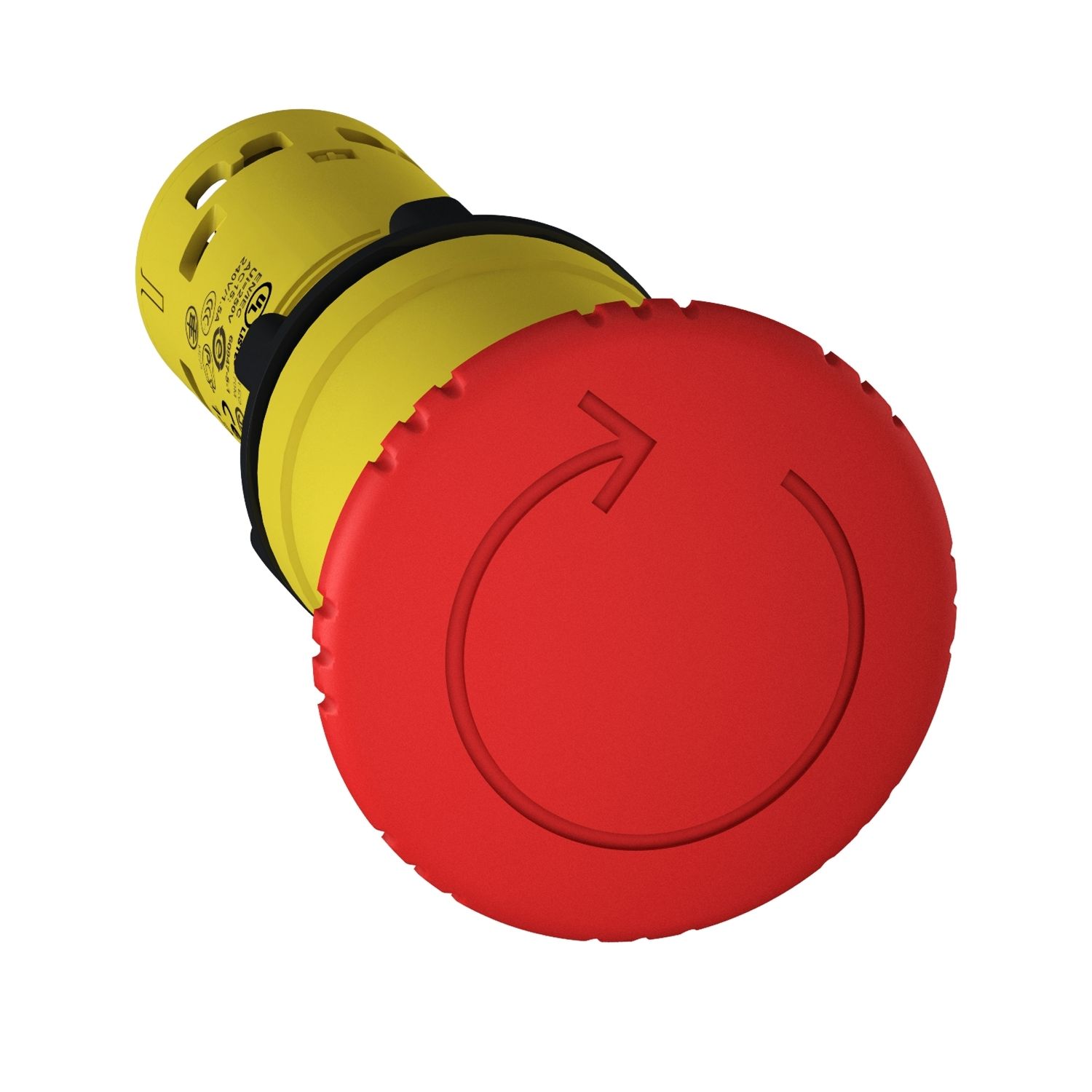 Schneider XB7NS8442 Ø 22 Kırmızı Mantar Kafa Ø 40 mm Çevir Çek 1 NK Acil Stop