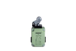 Emas L1K13MIM211 L1 Metal Gövde 22 mm Metal Makaralı Manivela Ani Hareketli 1NO+1NC Sınır Şalter