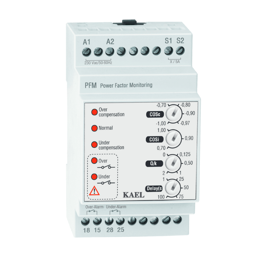 Kael PFM 220V AC Aşırı ve Düşük Kompanzasyon Alarm Cihazı