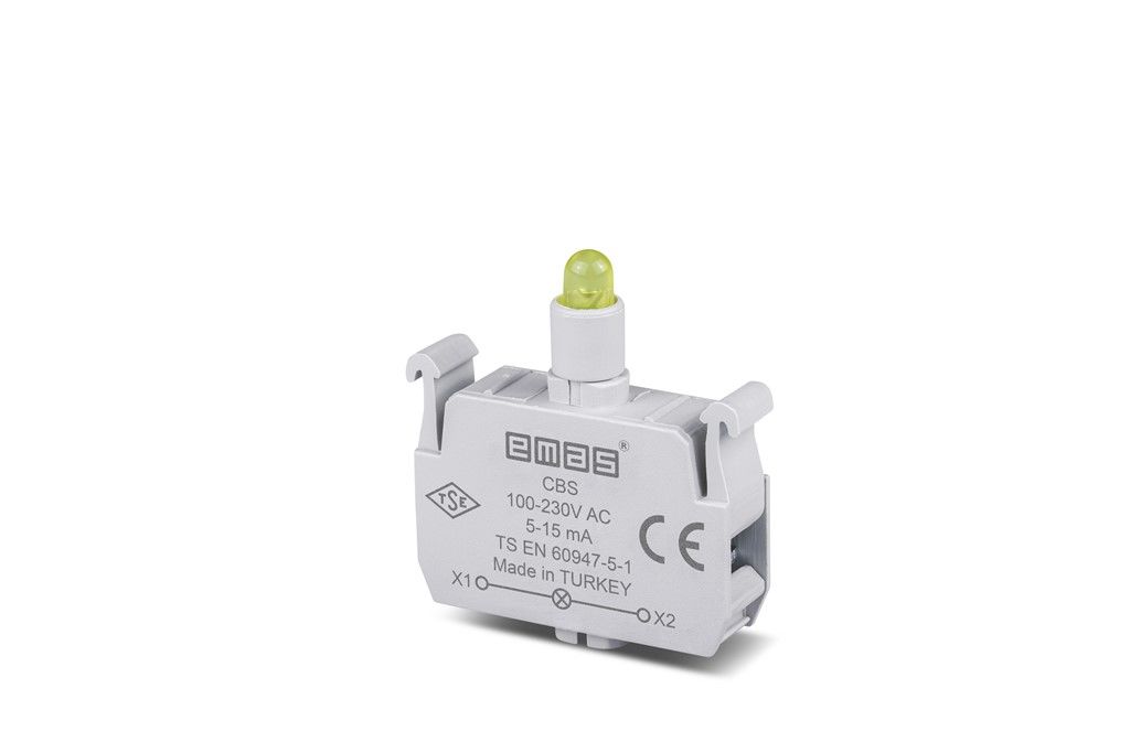 Emas CBS Yedek LED'li 100-230V AC Sarı Sinyal Blok