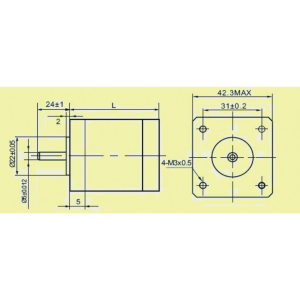 Jkon-Tek EO42-04 NEMA 17 0.4 Nm 2 Faz 1.2A Step Motor