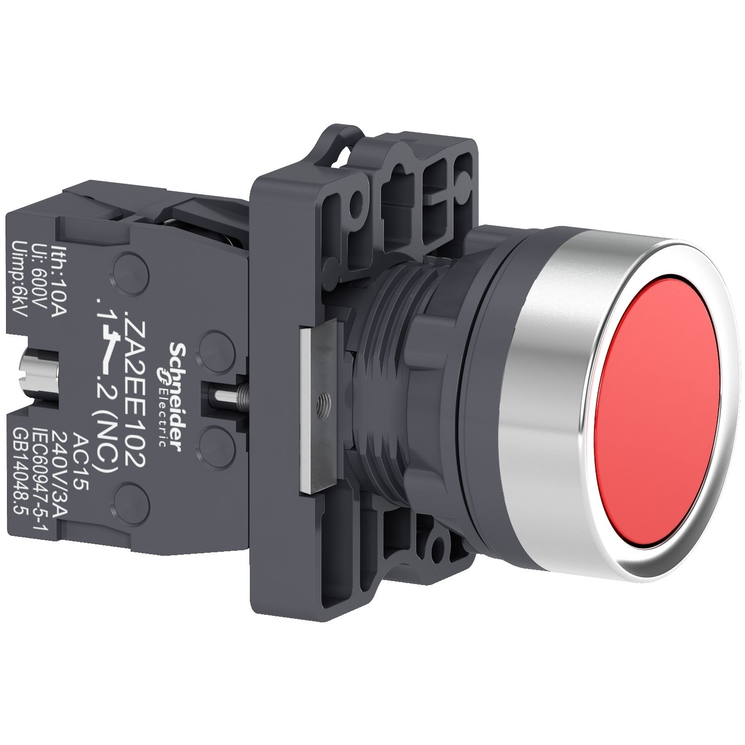 Schneider XA2EA42 Kırmızı Yaylı Buton Ø 22 1NK