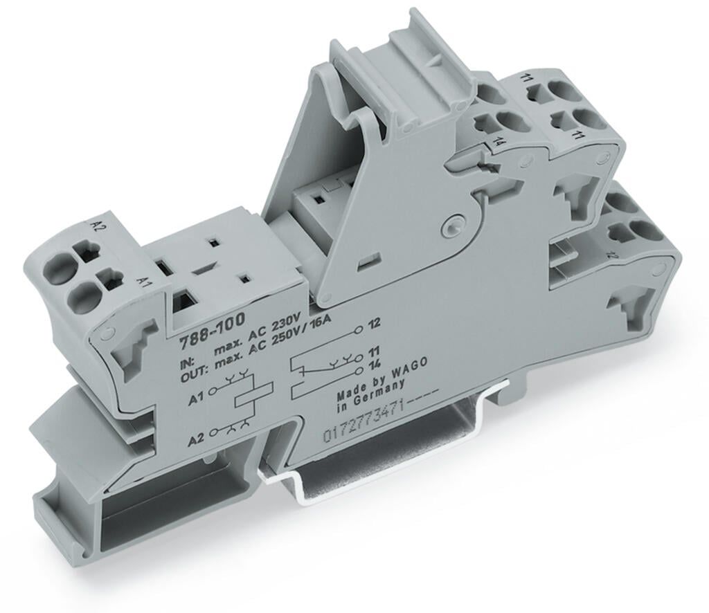 Wago 788-100 Tek Kontak Röle Soketi Gri