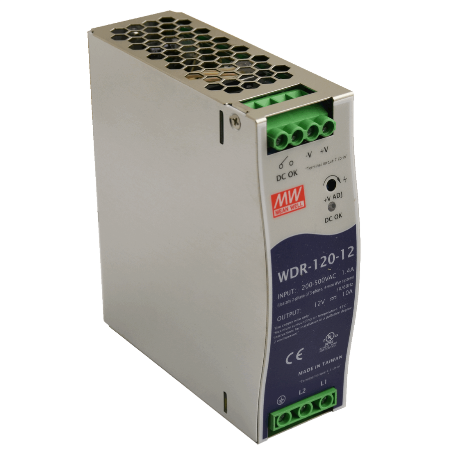 Meanwell WDR-120-12 10A 12VDC 120W DIN Güç Kaynağı