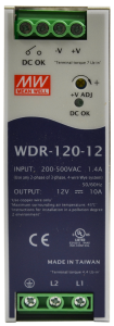 Meanwell WDR-120-12 10A 12VDC 120W DIN Güç Kaynağı