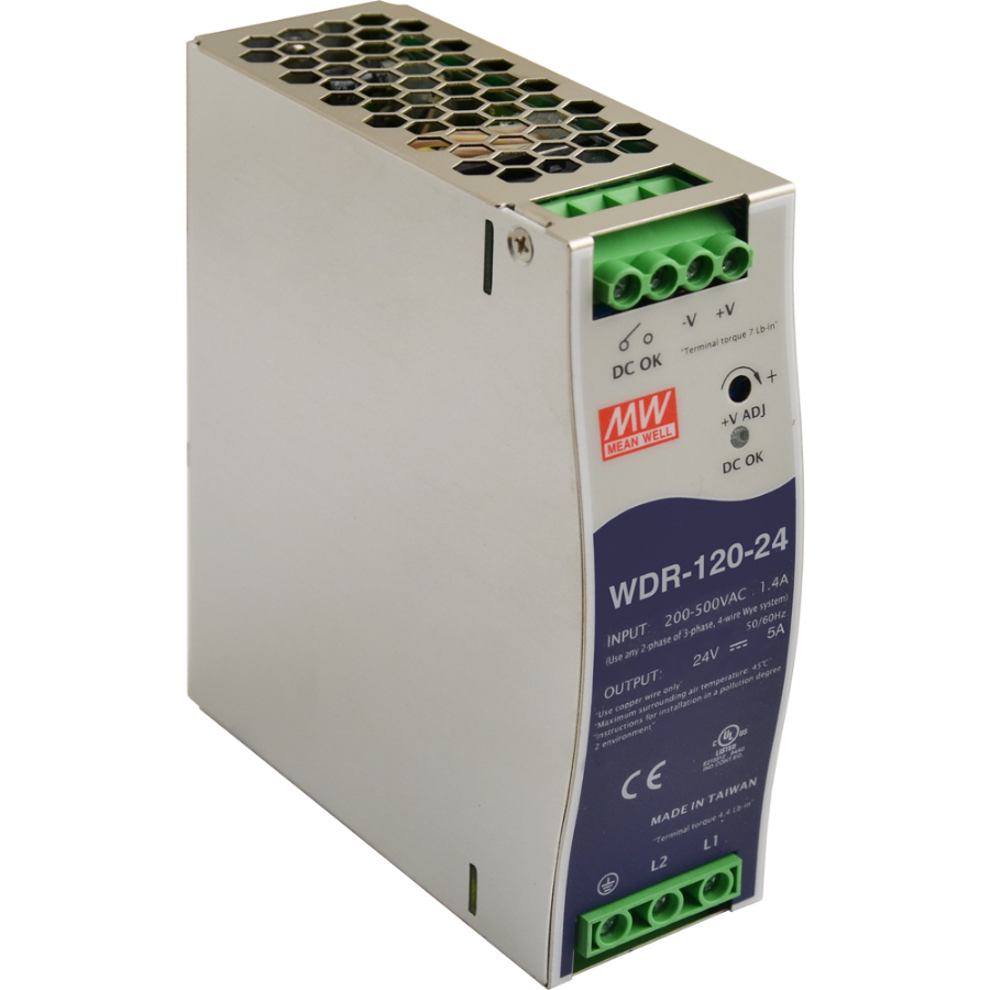 Meanwell WDR-120-24 5A 24VDC 120W DIN Güç Kaynağı